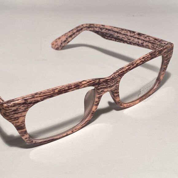 Rectangular Sunglasses with a Wood Grained Print NWT - Picture 6 of 8